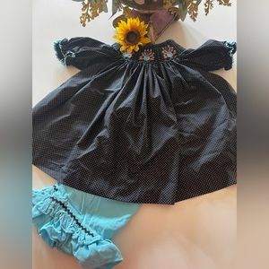 Dress smocked ruffle outfit (2pc) sz 6